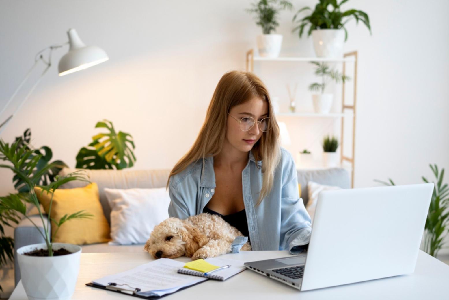 Person reviewing financial statements