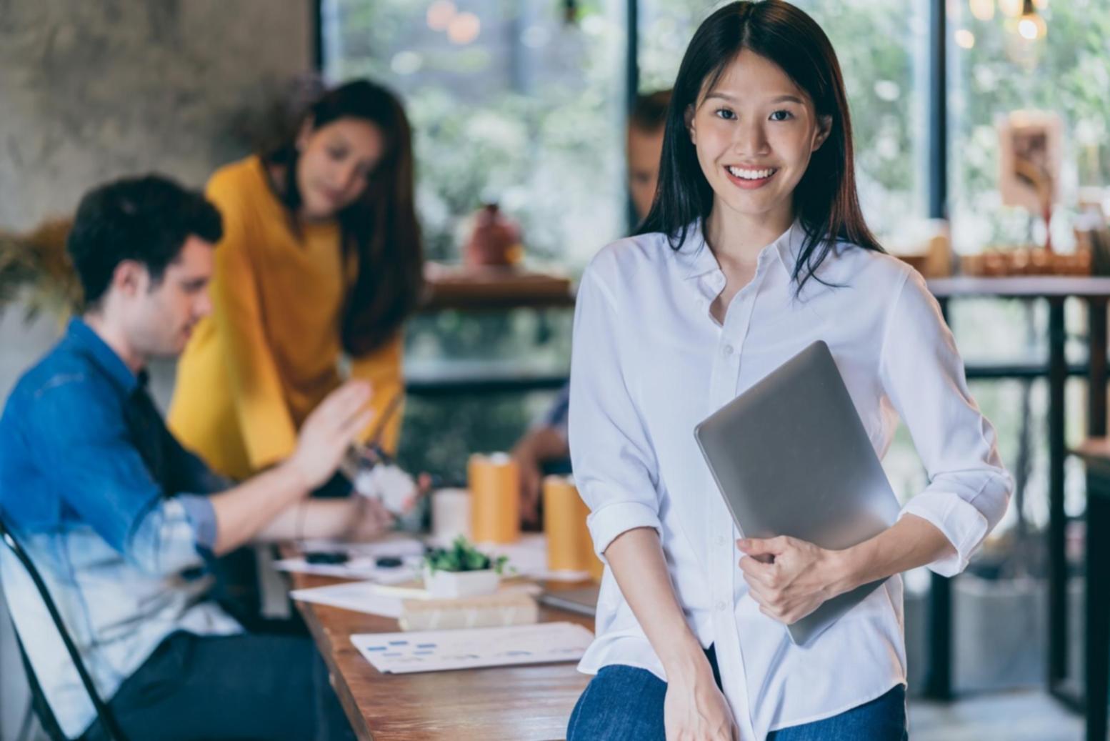 Business owner reviewing financial recovery documents
